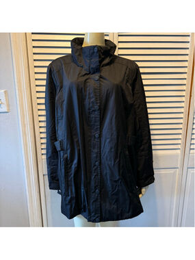 ZeroXposur Women’s Black Insulated Rain Jacket Coat Size 1X Hooded Full Zip